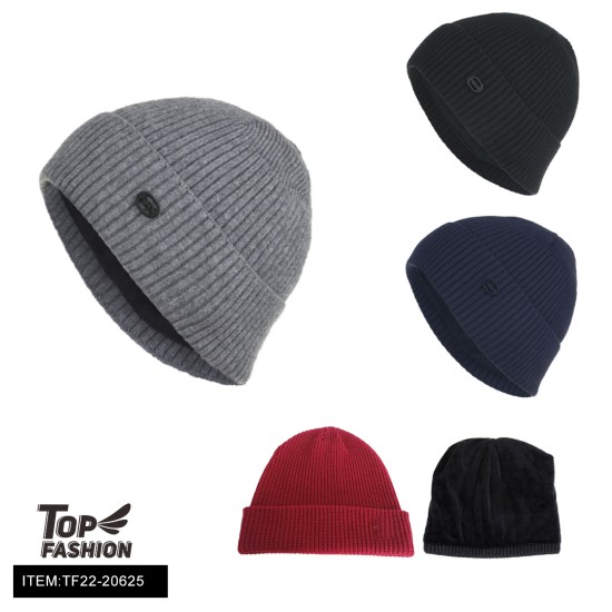 MIXED 4-COLOR EAR PROTECTION PLUS FLEECE CAP 72PC/CS