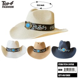 MIXED 4 COLORS AGATE COWBOY HAT 48PC/CS
